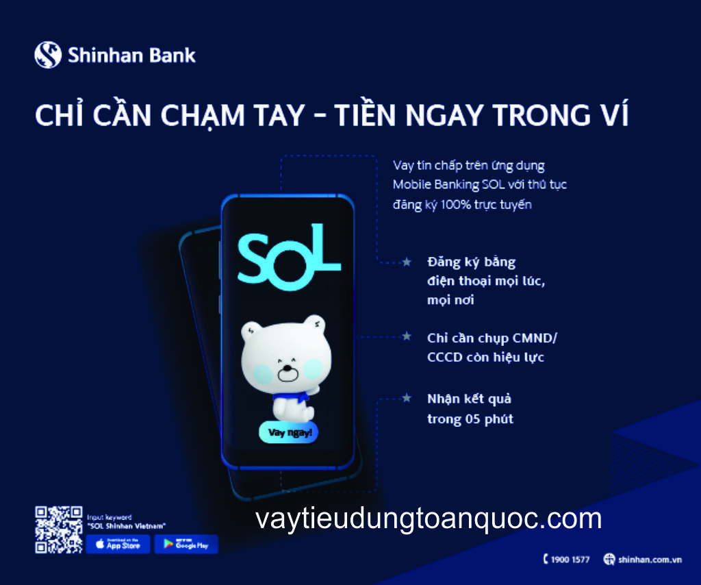 Vay tiền nhanh Bình Dương lãi suất 1% 1 vay-tien-shinhan-bank-bang-bao-hiem-xa-hoi